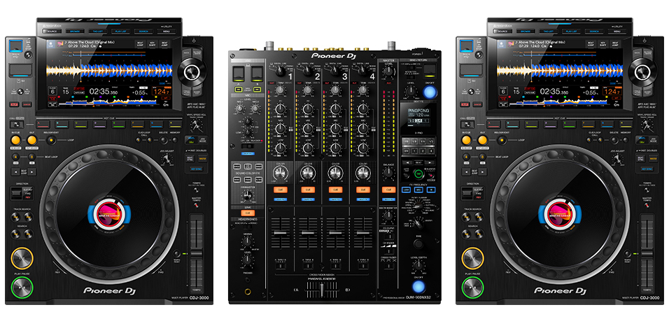 DJ players + DJ mixer